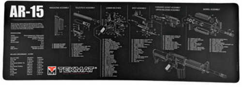 Beck TEK LLC (TEKMAT) R36AR15 AR-15 Cleaning Mat Parts Diagram 36" X 12" Black/White